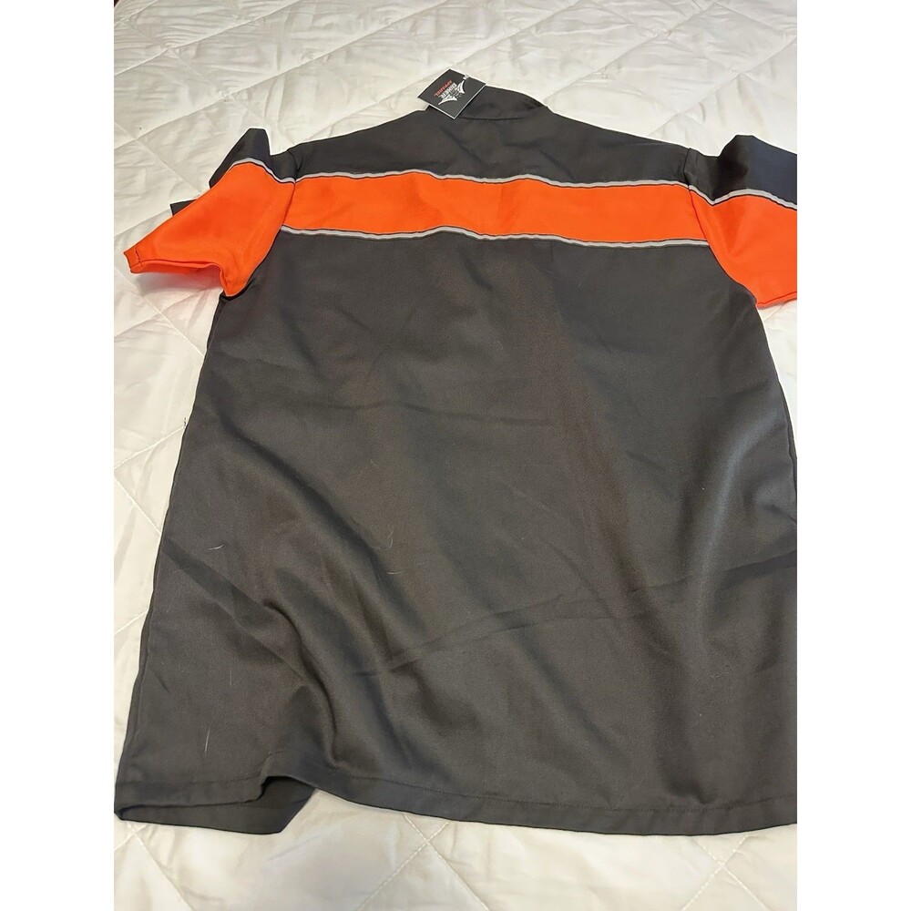 NWT Biker Wear L Orange/black Button Up Shirt‎ Sturgis 2022 Motorcycle Rally - Picture 5 of 5